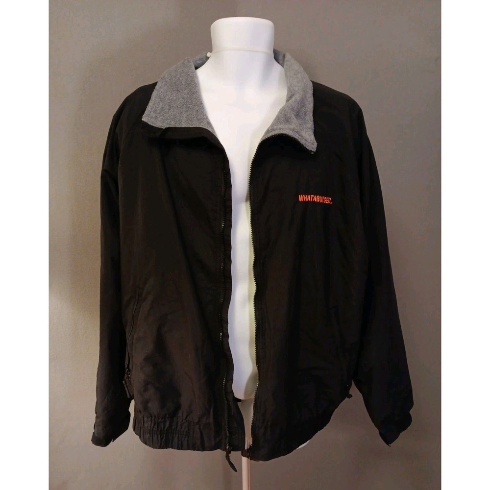 Iconic Whataburger employee insulated jacket fleece lined Black Size XL XLARGE